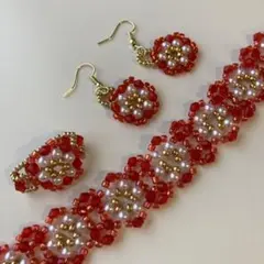 ビーズ　ブレスレット　リング　ピアス　ハンドメイド　手芸　指輪