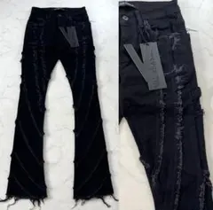 lost shdws ワックスコーティングパンツ レザー フレア デニム lost shdws ワックスコーティングパンツ レザー フレア デニム - メルカリ