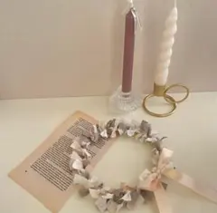 リボンクラウン　〜グレーベージュ〜