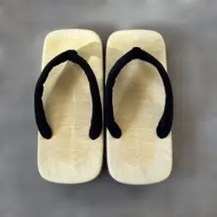 草履 ベージュ×黒
