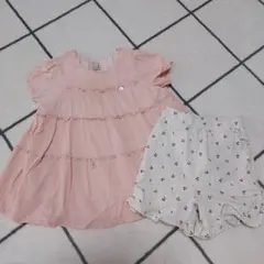 petit main チュニック さくらんぼ柄ショートパンツ 110cm