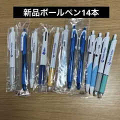 【新品】ボールペン　黒×11本　3色×1本　計14本