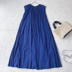 アーバンリサーチドアーズ コットンボイル ギャザー ロングワンピース インド製