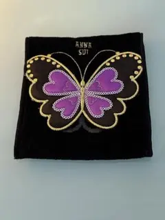 ANNA SUI タオルポーチ 蝶モチーフ ブラックのサムネイル