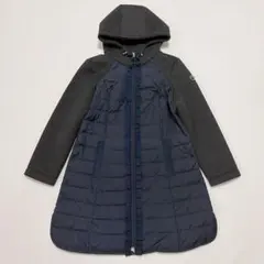 Lサイズ エムズグレイシー ダウンコート フード付き フリル 切替 