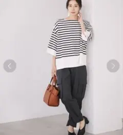 レプシィム　大人キレイめカーゴパンツ　ダークグレー　Mサイズ　オフィスカジュアル