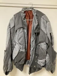 最安値❗️m.y.o.b SPIRAL CUT-OUT ボンバージャケット グレー