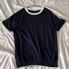 ユニクロ UVカットクルーネックセーター ウォッシャブル NAVYのサムネイル