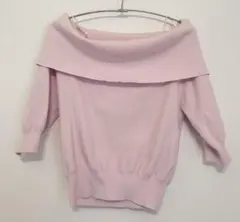 snidel オフショルダー ピンクニット