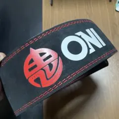 ONI パワーベルト　Mサイズ ONI 鬼 フックバックルベルト パワーベルト 13mm厚 IPF公認