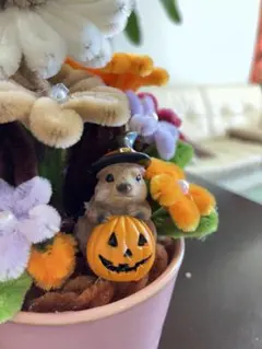 ◆ハロウィン◆ふわもこポットフラワー　モールフラワー　hwflower09