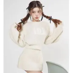 ダーリッチ キルティングロゴニットセットアップ ニット DDロゴ