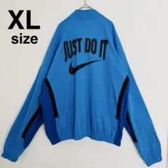 週末限定SALE‼️ 美品 NIKE ナイロンジャケット XL 青 バックロゴ