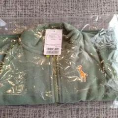 ミントグリーン アウター 80cm キリン刺繍