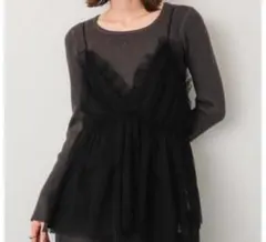 SENSE OF PLACE 　フリルチュールキャミチュニック　キャミ