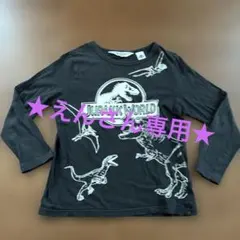 キッズ　長袖Tシャツ　ジュラシックワールド　ダークグレー 110