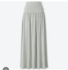 ユニクロ UNIQLO 2WAY ロングスカート グレー　　XL