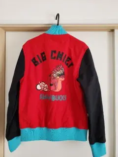 【Slowbucks.TV】 スロウバックス スタジャン 本革レザー袖 刺繍 Slowbucks.TV】 スロウバックス スタジャン 本革レザー袖 刺繍