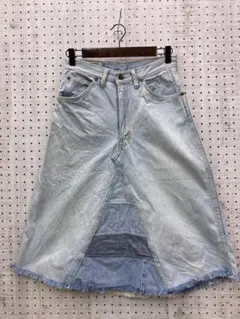 70s EDWIN 国産 カントリーボーホー古着 パッチワークデニムスカート