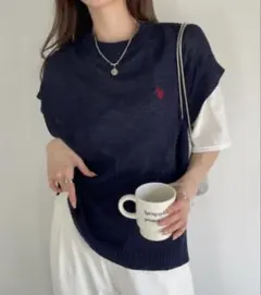 U.S. POLO ASSN. サマーニット ニットベスト　定価5290円