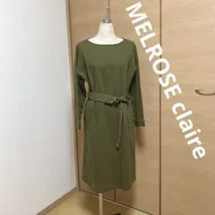 MELROSE claireオリーブグリーン長袖ロングワンピースのサムネイル