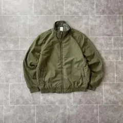 US古着 GLORY ナイロンジャケット カーキ 裏フリース M