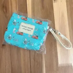 ［新品未使用］ ミッキーマウス ティッシュ＆小物ポーチ ディズニー 水色 ブルー