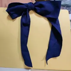ネイビーリボンヘアピン