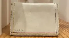 【限定価格】 Paul Smith ポールスミス　ホワイトレザー　定期 名刺入れ