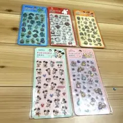 Disneyプクプクシール　Disneyキャラクター5枚セット