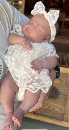 ベビードレス ホワイト レース