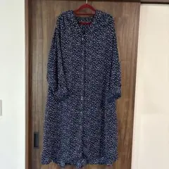 ネイビー 水玉 ワンピース　セーラー襟　3 大きいサイズ