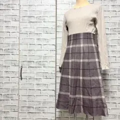 JILL by JILLSTUART ドッキング チェックニットワンピース