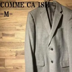 COMME CA IZM　テーラードジャケット　スーツ/グレー/ストライプ　M