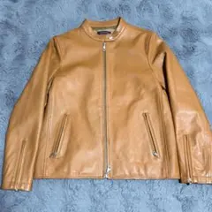 URBAN RESEARCH キャメルブラウン レザーライダースジャケット M