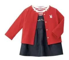 ミキハウス うさこジャンパースカートセット