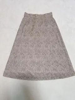 【極美品】アマカ AMACA 刺繍 花柄 ブラウン フレアスカート 38