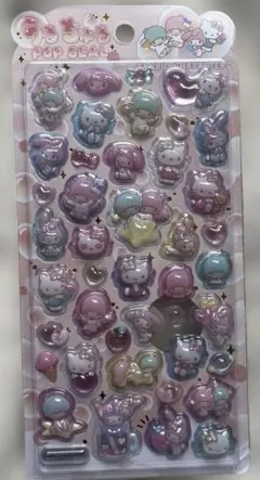 国内正規品　サンリオ　サンリオキャラクターズ　　　うるちゅるポップシール