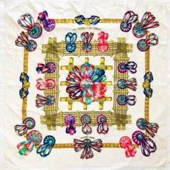 HERMES エルメス カレ90 馬のリボン スカーフ タグ無し