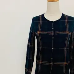 美品 Reflect リフレクト チェック柄カーディガン M 日本製 上品
