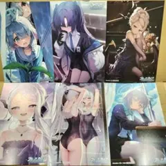 死亡遊戯で飯を食う クリアポスター メイド 水着 魔女 剣士 エルフ