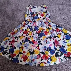 Chestyフラワープリント ノースリーブワンピース