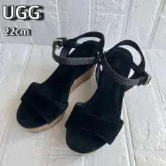 美品✨UGG アグ ウェッジソール サンダル スエード コルク 厚底 パンプス