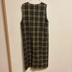 GLACIER チェック柄 ノースリーブ ロングワンピース