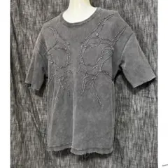 ZARA ヘビーコットン　ハーフスリーブ　プルオーバー　Tシャツ　カットオフ