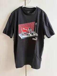 PUMA スニーカーイラスト Tシャツ ブラック