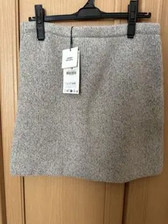 ZARA ニットスカート グレー L ミニスカ