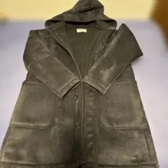 TOMORROWLAND フード付きロングコート 黒