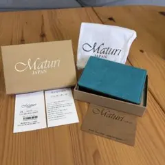 マトゥーリ アルカンターラ 名刺入れ Sブルー 定価16500円　送料込