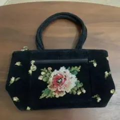 FEILER 花柄刺繍 ハンドバッグ 中型